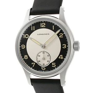 LONGINES UHR HERITAGE CLASSIC TUXEDO L2.330.4.93.0 AT SCHWARZ/SILBERNES ZIFFERBLATT HERREN - Bild 1 von 7