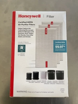 NUEVO Honeywell Airborne Allergen Repuesto Filtros HEPA Paquete de 3 HRFR3 OEM SELLADO Foto 1 de 4