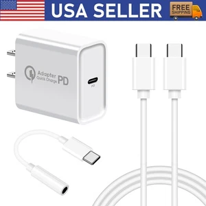 Fast Wall Phone Charger USB Type C Cable For Motorola Moto Edge/ Razr/G Play 5G - Picture 1 of 24
