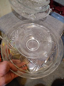 Vintage Anchor Hocking Glass Chip & Dip Set or Cake Stand Swirl Pattern - Picture 1 of 4