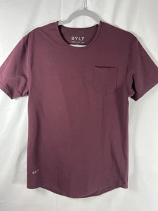 BLYT Drop Cut Kurzarm Lux Comfort Performance Pocket Hemd Herren S weinrot - Bild 1 von 8