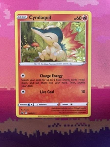 Pokemon Card Cyndaquil SWSH221 Black Star Promo Cosmo Holo Near Mint - Picture 1 of 3