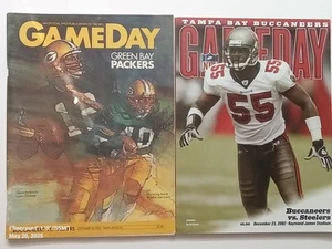 2 Tampa Bay Buccaneers Gameday Monday Night Programs: Packers and Steelers. - Picture 1 of 2