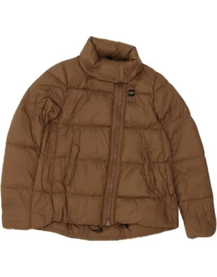BLAUER Womens Oversized Padded Jacket UK 10 Small Brown Nylon CW10 - Image 1 of 3