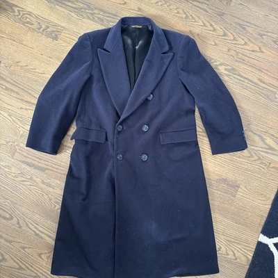 Vintage Marshall Fields Navy Double Breasted Trench Coat (See Measurements) - Image 1 of 4