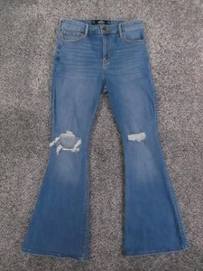 Hollister Jeans Womens 7S Blue High Rise Vintage Flare Distressed Ripped 27x29 - Picture 1 of 10