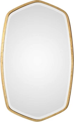 Uttermost 09382 Duronia 22" W x 36" H Oval Metal Framed Bathroom - Gold - Image 1 of 4