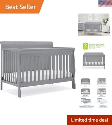 Cuna convertible Simmons Kids Carter 6 en 1 - Greenguard dorado certificado, gris Foto 1 de 4