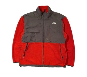 Giacca Pile Vintage The North Face Uomo Denali Rosso Arancione Zip Taglia XL - Foto 1 di 5