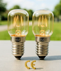 HEITECH Backofenlampe hitzebeständig 2er Pack 15W E14 - Glühbirne Lampe Backofen - Bild 1 von 6