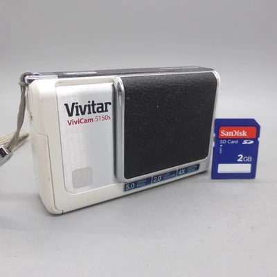 Vivitar Digital Camera Vivicam 5150s 5.0MP White Tested - Image 1 of 4