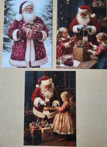 3 Postcards Nostalgic Christmas - Santa Claus - Nostalgia - New - Picture 1 of 1