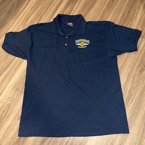 Harley Davidson Motorcycles Navy Blue Polo Shirt Mens XXL 2002 Biker - Picture 1 of 7