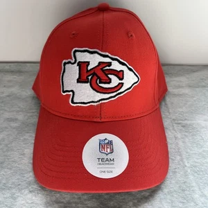 NFL Apparel Kansas City Chiefs Adjustable Mens Strap Back Hat Cap Red NWT - Picture 1 of 7