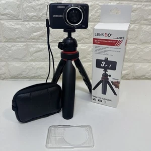Samsung Digital Camera ES74 14.2MP Samsung Lens Black Tested Mint Condition - Picture 1 of 22