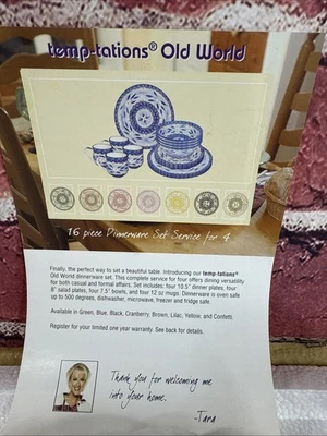 Conjunto de 16 peças para QUATRO tentações conjunto de louça vermelha do velho mundo novo - Imagem 1 de 3