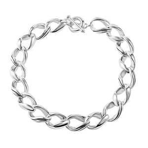 925 Sterling Silver Curb Chain Necklace for Women Jewelry Size 20" 83.45 Grams - Picture 1 of 6