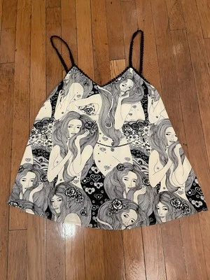 Новый без ценников женский шелковый майка с принтом Alexander McQueen размер 42 - Изображение 1 из 4