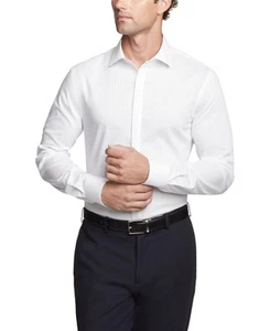 Tommy Hilfiger Mens Slim fit Dress Shirt Large 16 in 34-35 White Solid - Picture 1 of 1