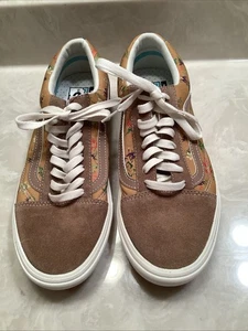 Vans Old Skool Fatal Flower Men's 9 Women's 10.5 Skate Shoes New Golden Brown - Picture 1 of 11