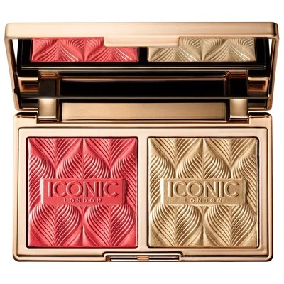 Iconic London Silk Glow Duo: Blush & Highlighter Coral Glow Duo Palette - Image 1 of 4