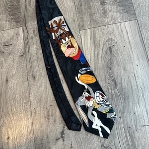 Vintage 1995 Looney Tunes Basketball Tie Bugs Bunny Taz Space Jam Style - Picture 1 of 5