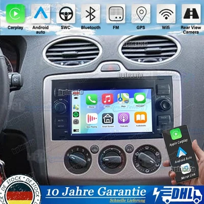 Für FORD FOCUS 2005 2006 2007 Autoradio Carplay BT FM Android 15 GPS Sat 2G+64G - Bild 1 von 4