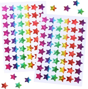 1440 Pcs Star Stickers, 0.6" Holographic Rainbow Small Star, Colorful  - Picture 1 of 7