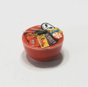 Dollhouse Miniature Half Scale Filled Large Halloween Treat Bowl - Picture 1 of 1