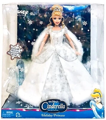 Muñeca Mattel Walt Disney's Holiday Princess Cenicienta 2004 edición especial 12"  Foto 1 de 4
