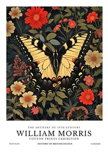 William Morris - Insects (20) Poster Canvas Cotton Print Exhibition A0 A1 A2 A3 - Picture 1 of 9