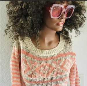 REWIND Cosy Nordic Print Scoopneck Pullover Sweater Size Medium - Picture 1 of 7