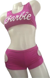 EXOTIC DANCEWEAR 2 PC Hot Pink - Picture 1 of 2