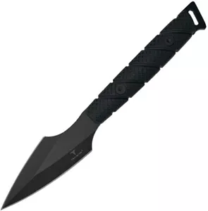 Takumitak Twisted Black FRN 3Cr13 Stainless Fixed Blade Knife w/ Sheath F310 - Picture 1 of 5