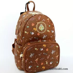 Harry Potter Chibi Creatures Hogwarts Scuola Mini Zaino Marrone B Nuovo con etichette - Foto 1 di 8