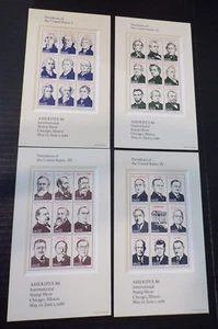 US Stamps- Ameripex 1986 Presidents- Scott #s 2216-2219 see notes (G317) - Picture 1 of 1