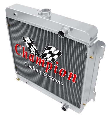 Radiador de aluminio WR Champion 2 filas para motor Dodge CB300 L6 1973-1978 Foto 1 de 4