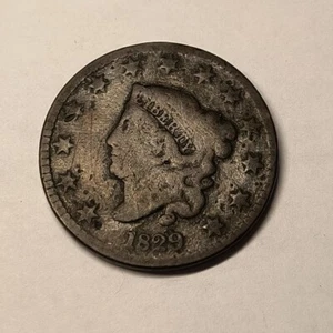 1829 Large Cent Penny United States Currency American Coin - Picture 1 of 4