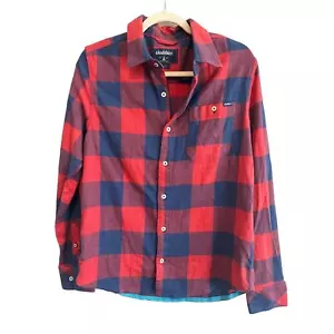 NWOT Chubbies Checkered Plaid Classic Flannel Size Small Blue Red A1 - Picture 1 of 5
