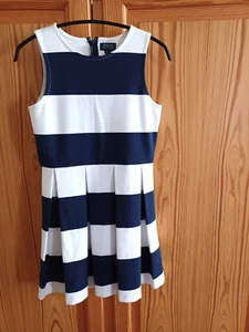 Kleid Ralph Lauren Gr. XL ca. 164 Blau/Weiß gestr. Bilder Teil der Beschreibung - Bild 1 von 5