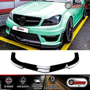 Alerón divisor delantero brillo labial negro Mercedes C63 AMG W204 Facelift 2011-2014 - Imagen 1 de 11