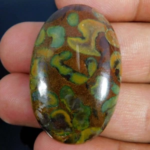 Natural Unique Green Fruit Jasper Oval Cabochon 43.55Cts. Loose Gemstone - Picture 1 of 3