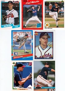 ⚾ Huge 25 + different KENT MERCKER cards lot 3 RC 1990 - 1995 all Braves - Picture 1 of 4
