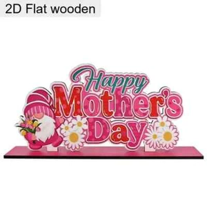 1pc Wooden Happy Mother's Day 2D Gnome w/ Daisy and Assorted Mother's Day Signs - Picture 1 of 38