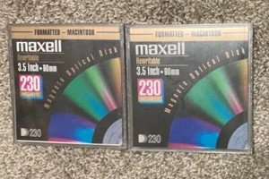*Sealed* New Old Stock- Maxell MA-230 formatted MAC - 3.5 Inch 90mm 230 Megabyte - Afbeelding 1 van 2
