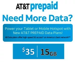 AT&T Prepaid - $35 Data Plan / Tracking included - Picture 1 of 1