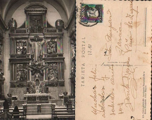 ANTIGUA POSTAL VALLADOLID SANTUARIO GRAN PROMESA ALTAR MAYOR POSTCARD    CC01210 - Picture 1 of 1