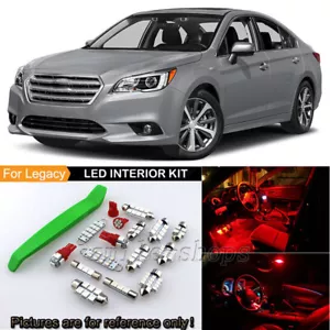 10Pcs Bright Red Interior LED Light Package Kit For 10-17 Subaru Legacy + Tool - Picture 1 of 8