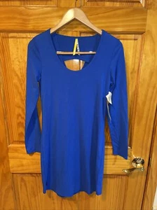 NWT Lole Lorella 2 Dress Athleisure UPF 50 Organic Cotton L/S Back Cutout Sz XS - Picture 1 of 7