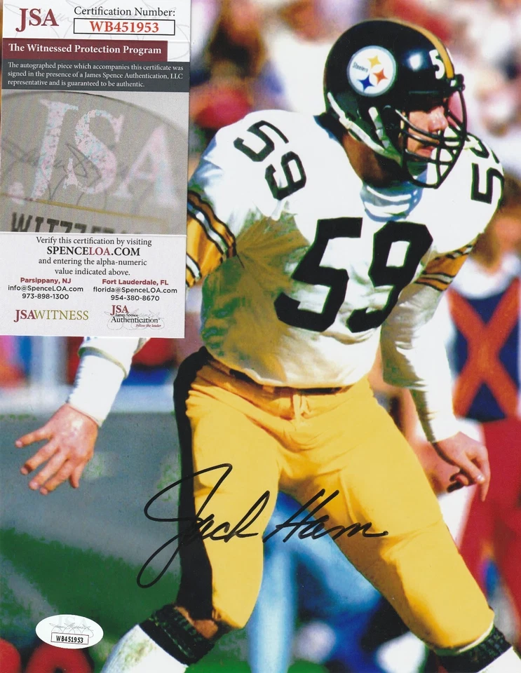 JACK HAM  PITTSBURGH STEELERS  JSA AUTHENTICATED ACTION SIGNED 8x10 - Image 1 of 1